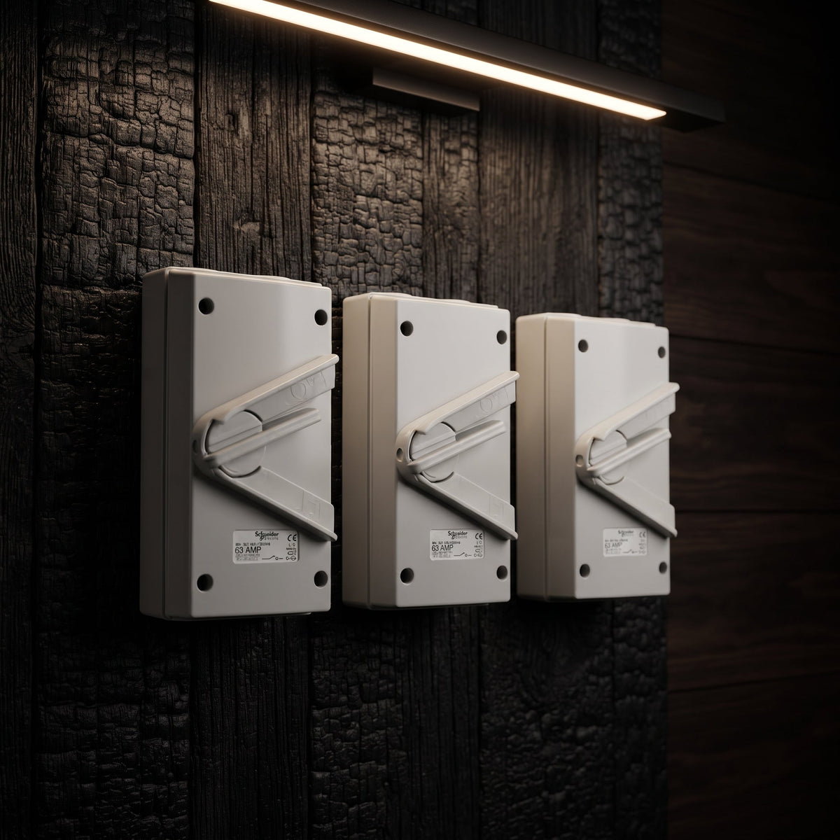 Schneider Electric Kavacha weatherproof isolators – single, double and triple pole, 20 to 80 amp