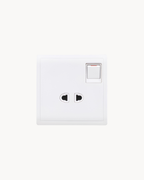 Schneider Pieno 10 A 2 pin switched socket, White