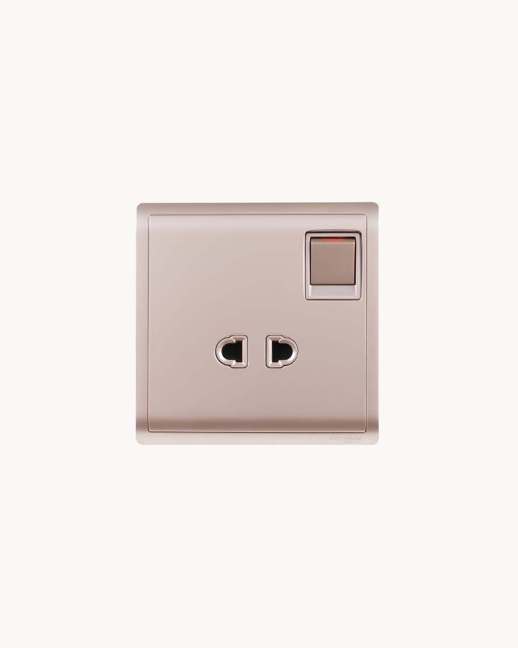 Schneider Pieno 10 A 2 pin switched socket, Wine Gold