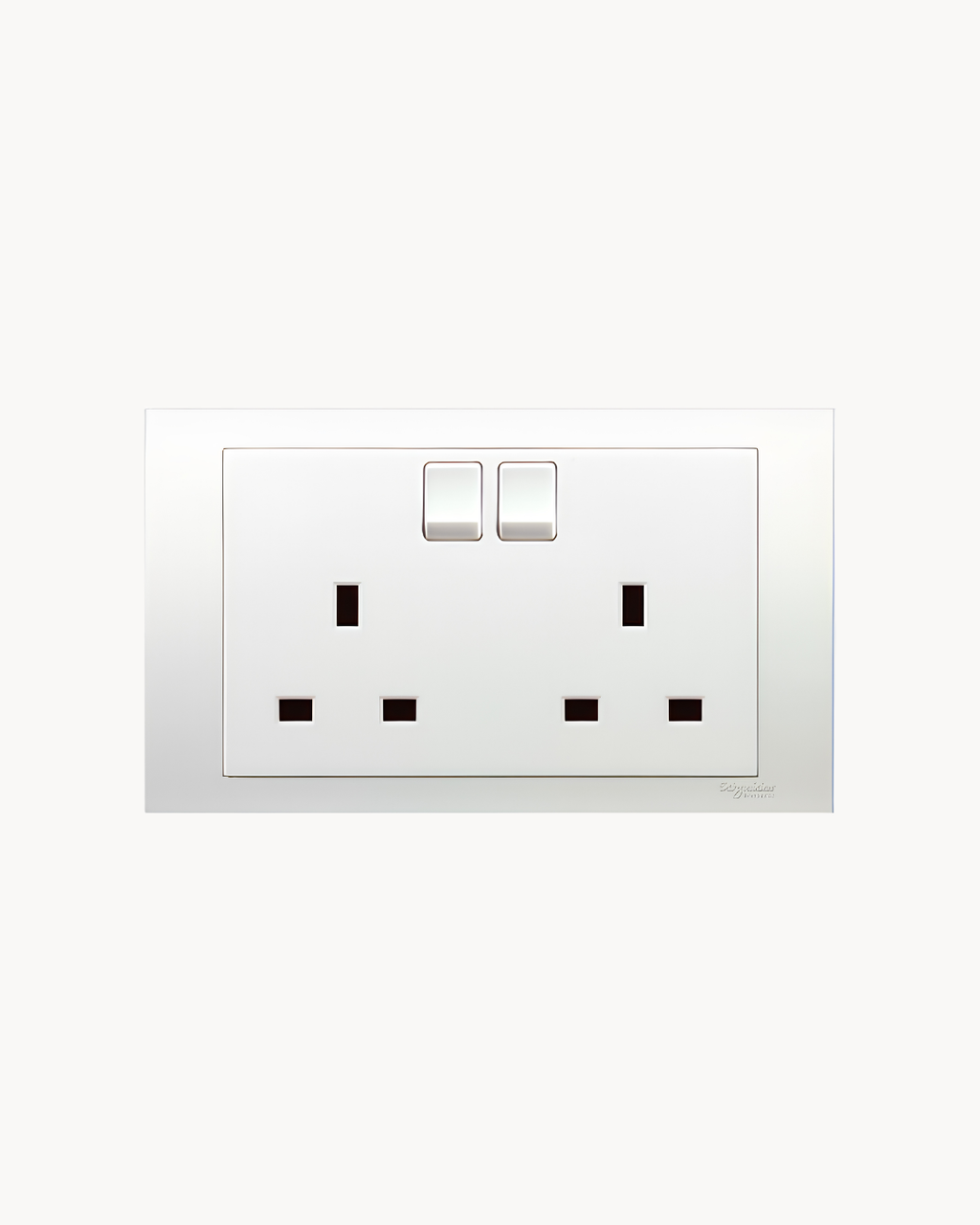 Schneider Vivace 13 A duplex switched socket, white