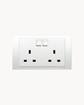 Schneider Vivace 13 A duplex switched socket, white