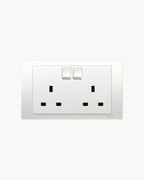 Schneider Vivace 13 A duplex switched socket, white