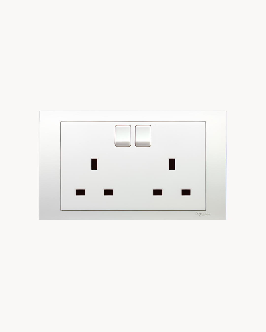 Schneider Vivace 13 A duplex switched socket, white
