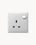 Schneider S-Classic 13 A switched socket, white