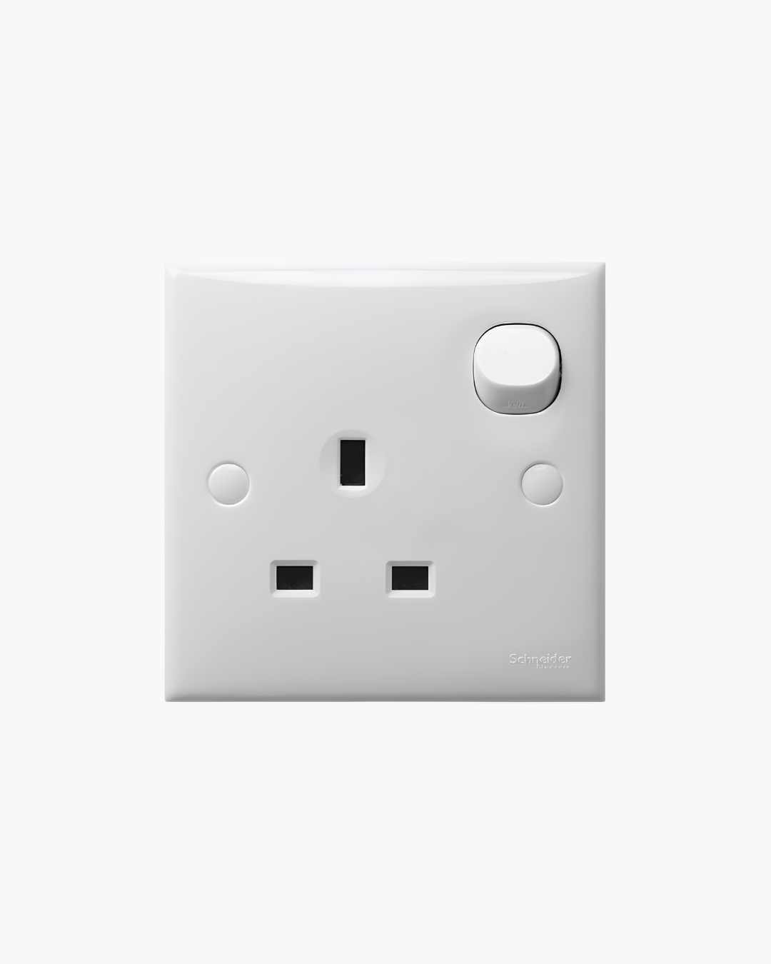 Schneider S-Classic 13 A switched socket, white
