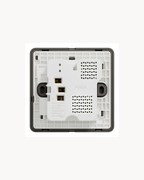 Schneider AvatarOn 13 A socket with USB A+C, both finishes, angled view