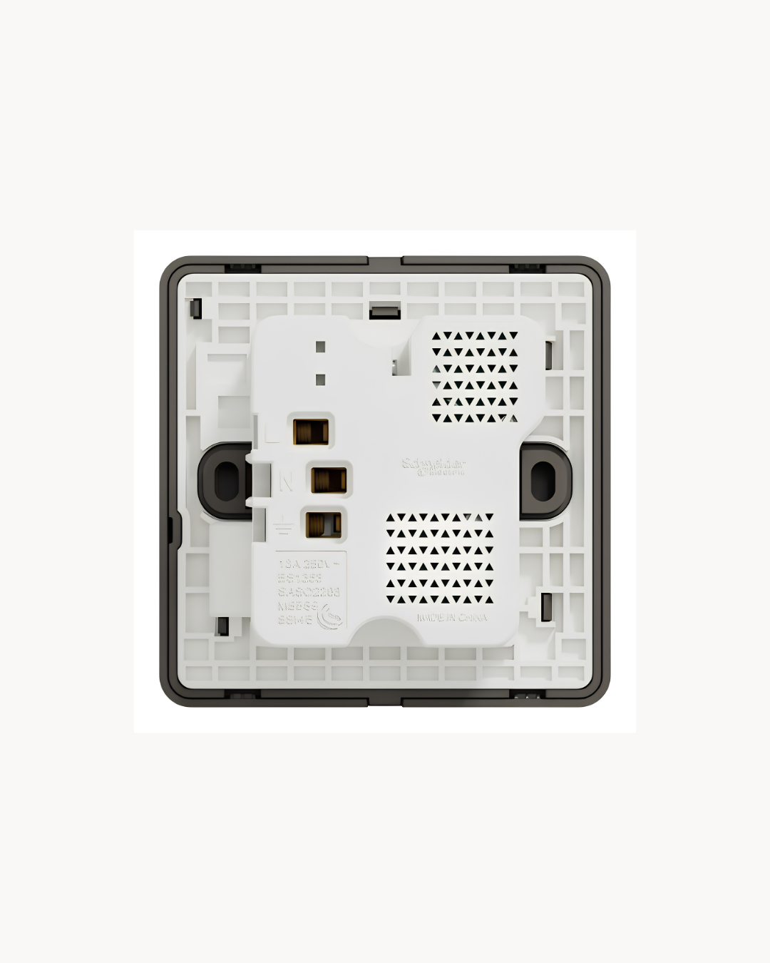 Schneider AvatarOn 13 A socket with USB A+C, both finishes, angled view