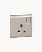 Schneider Pieno 13 A switched socket, Wine Gold