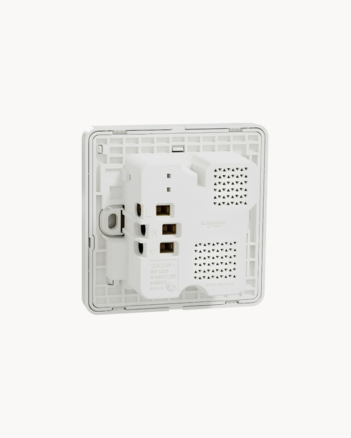 Schneider AvatarOn 13 A socket with USB A+C, White and Dark Grey