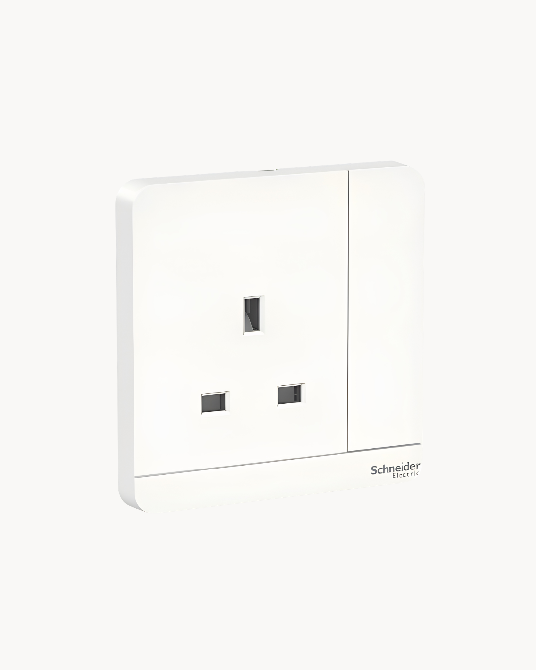 Schneider AvatarOn 13 A switched socket, White
