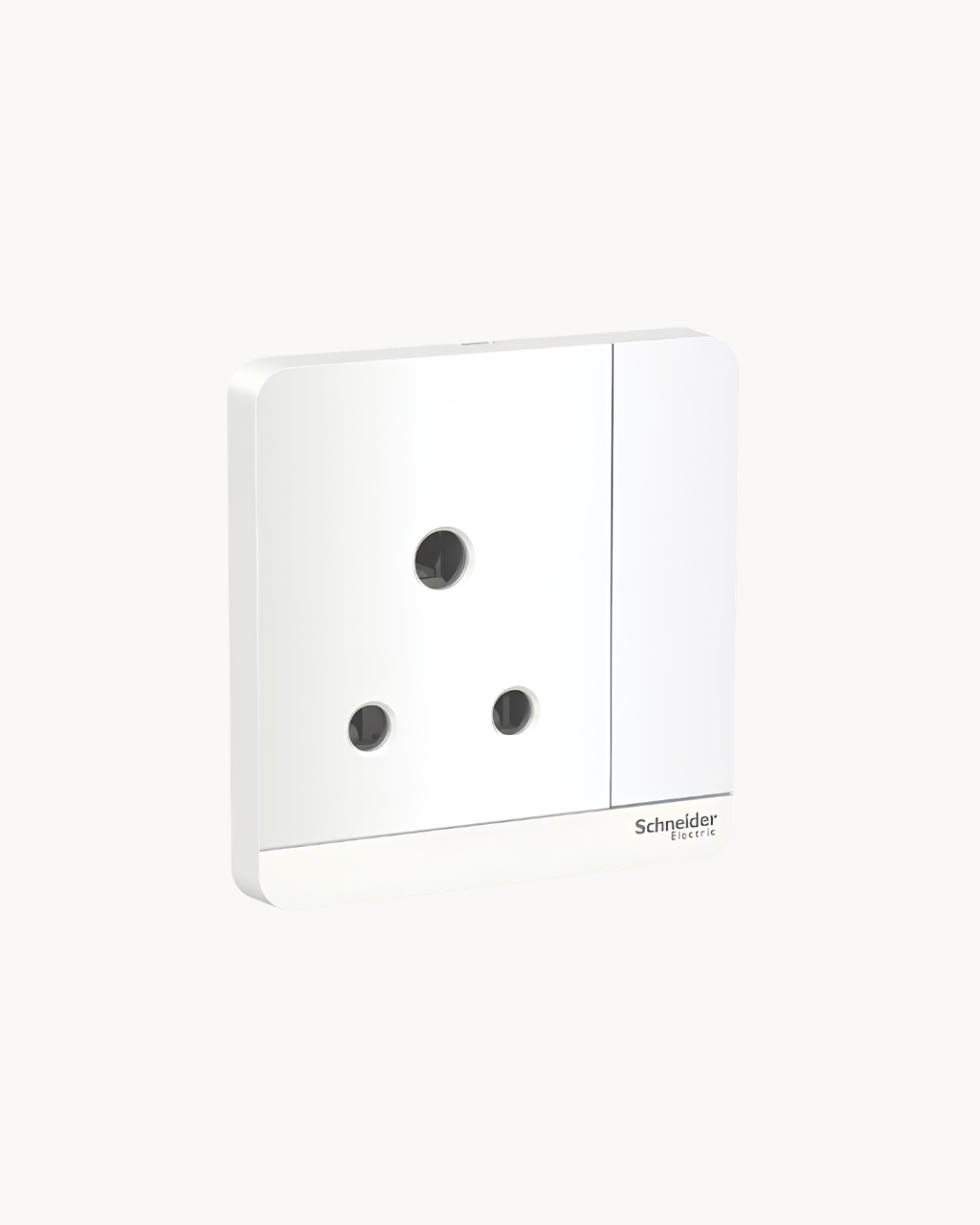 Schneider AvatarOn 15 A switched socket, White