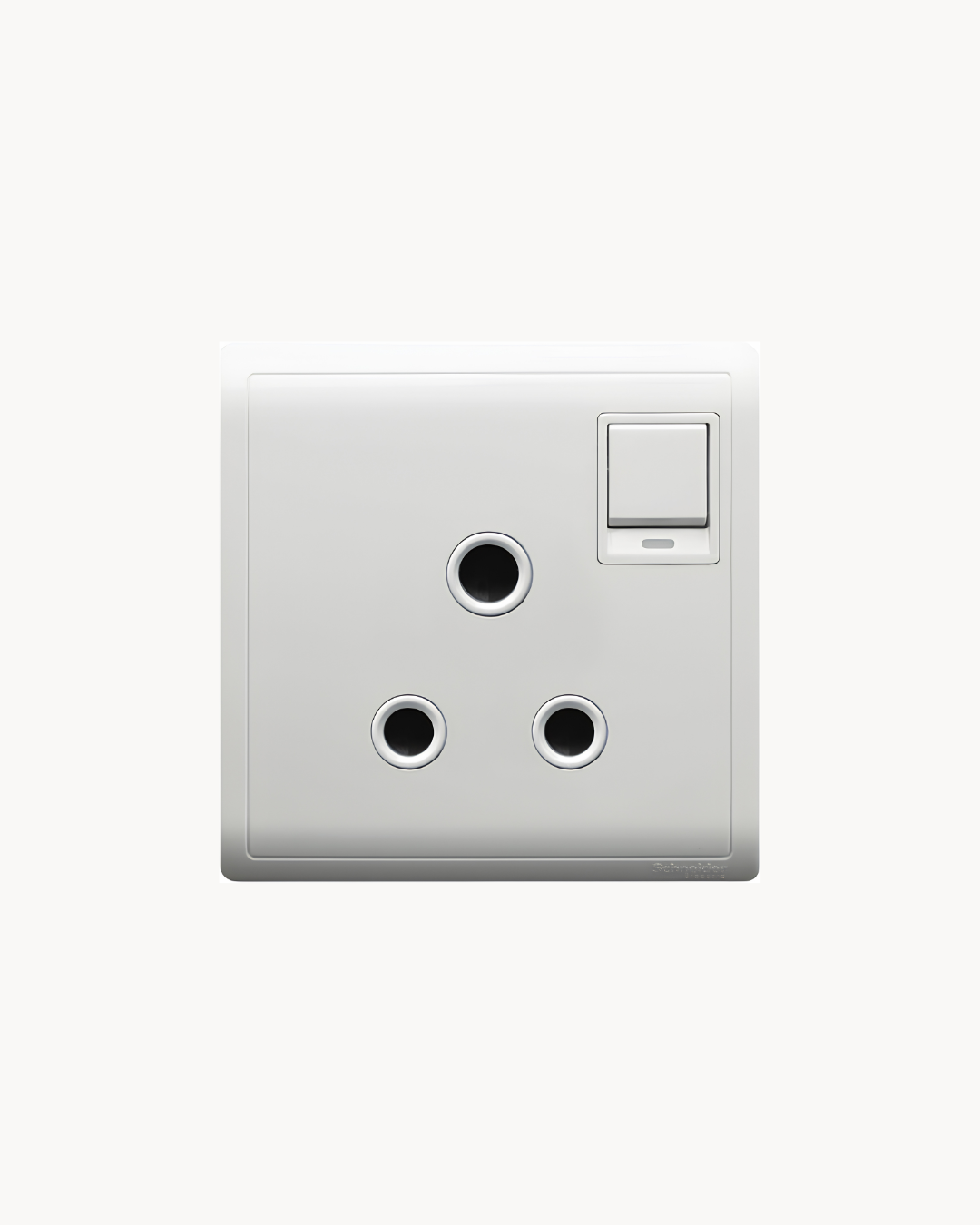 Schneider Pieno 15 A switched socket with neon, White