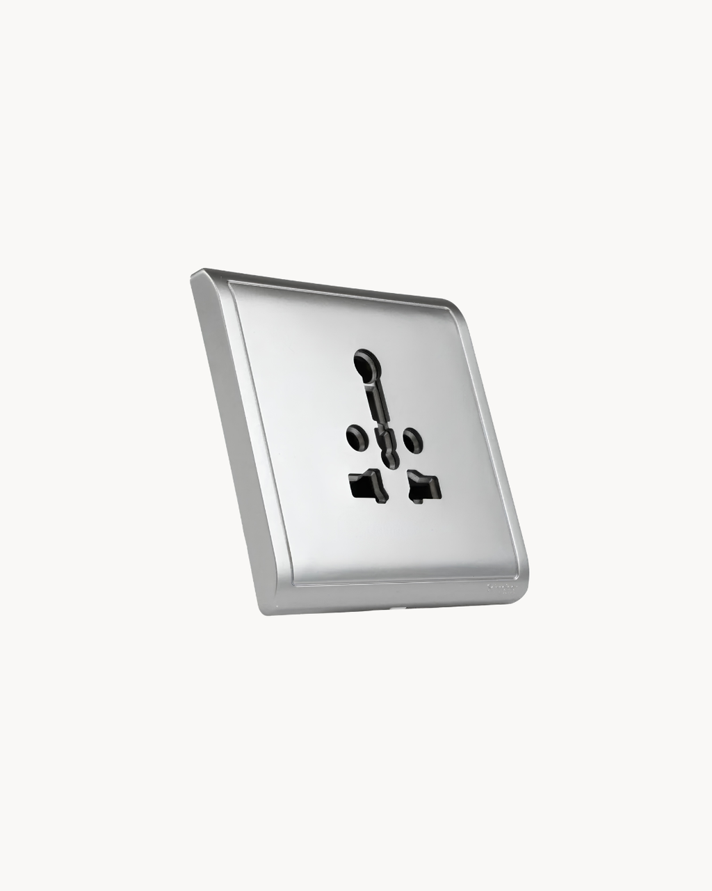 Schneider Pieno 16 A international socket, Aluminium Silver