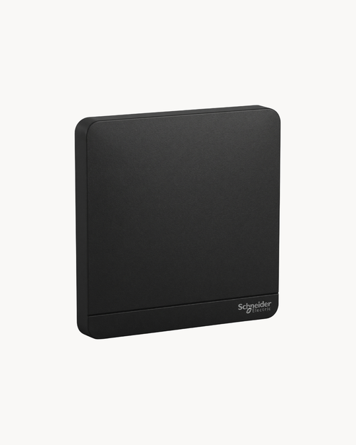 Schneider AvatarOn 1 gang blank plate, Dark Grey