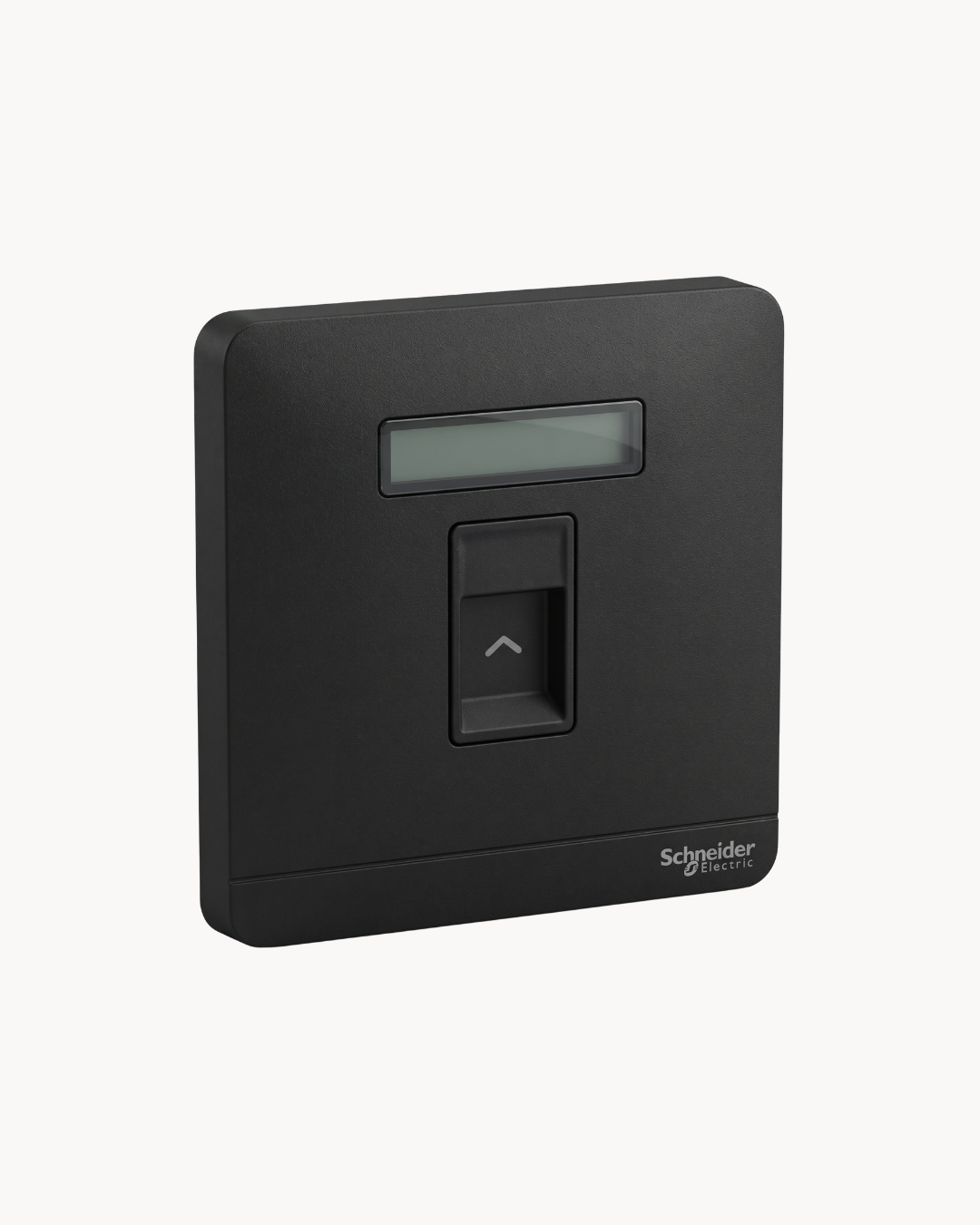 Schneider AvatarOn 1 gang shuttered plate, Dark Grey