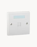 Schneider BRW 1 port data plate, white