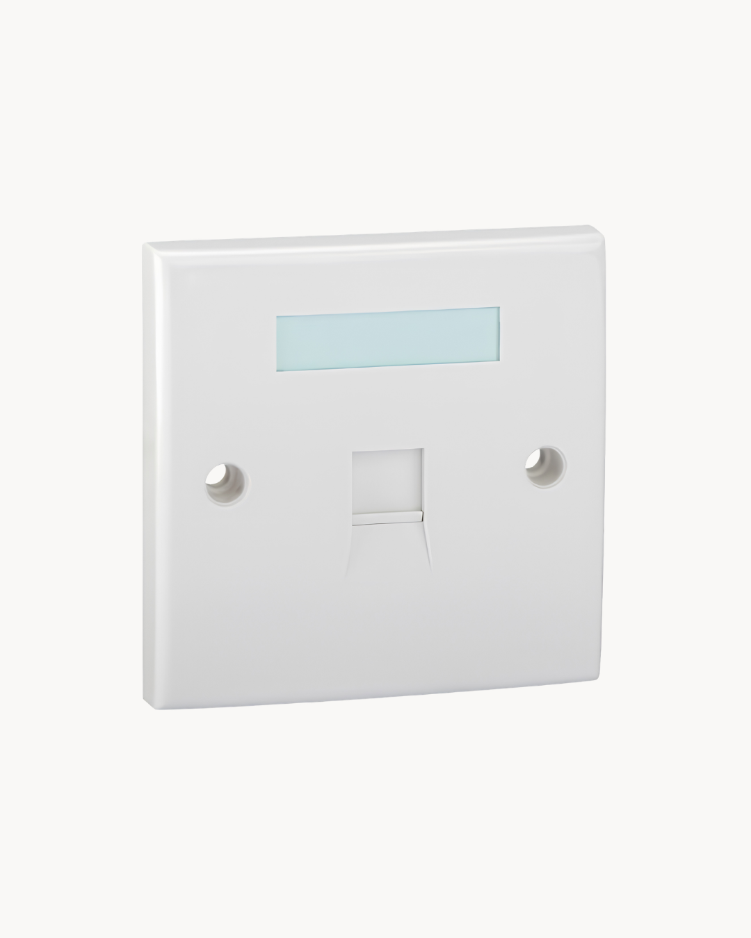 Schneider BRW 1 port data plate, white