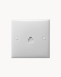 Schneider S-Classic 1 gang telephone outlet, white