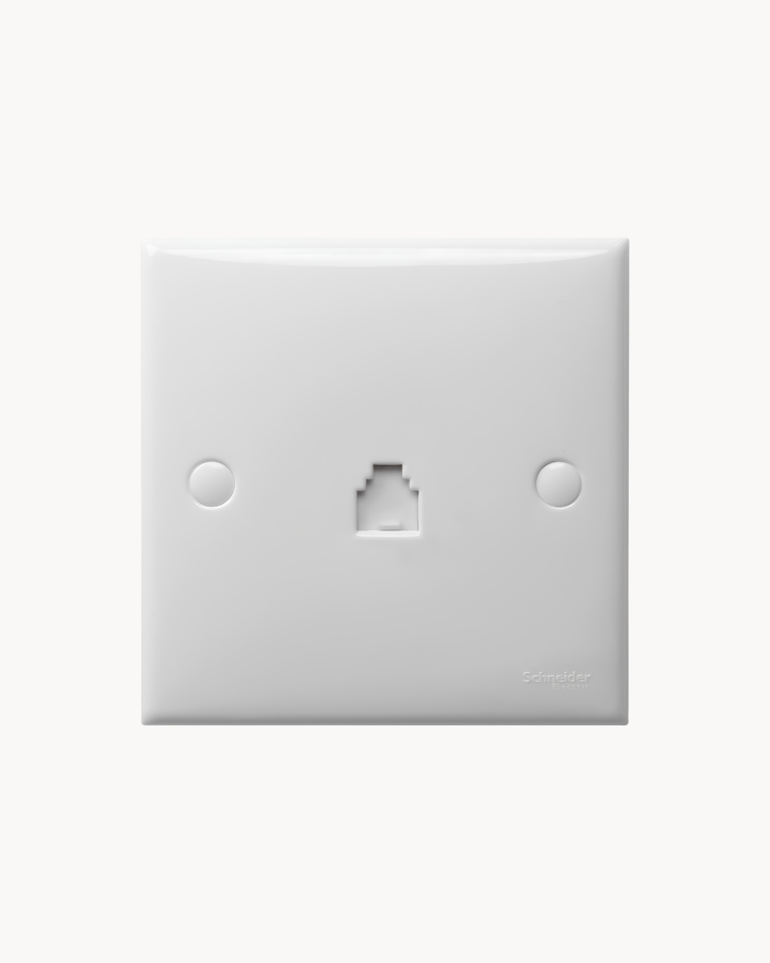 Schneider S-Classic 1 gang telephone outlet, white