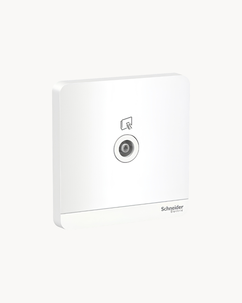 Schneider AvatarOn 1 gang TV outlet, White
