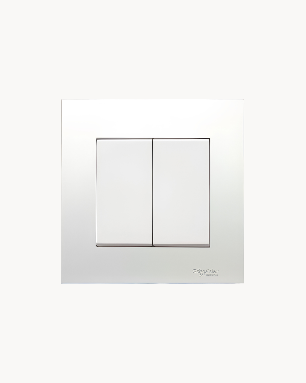 Schneider Vivace 16AX 2 gang 1 way switch, white