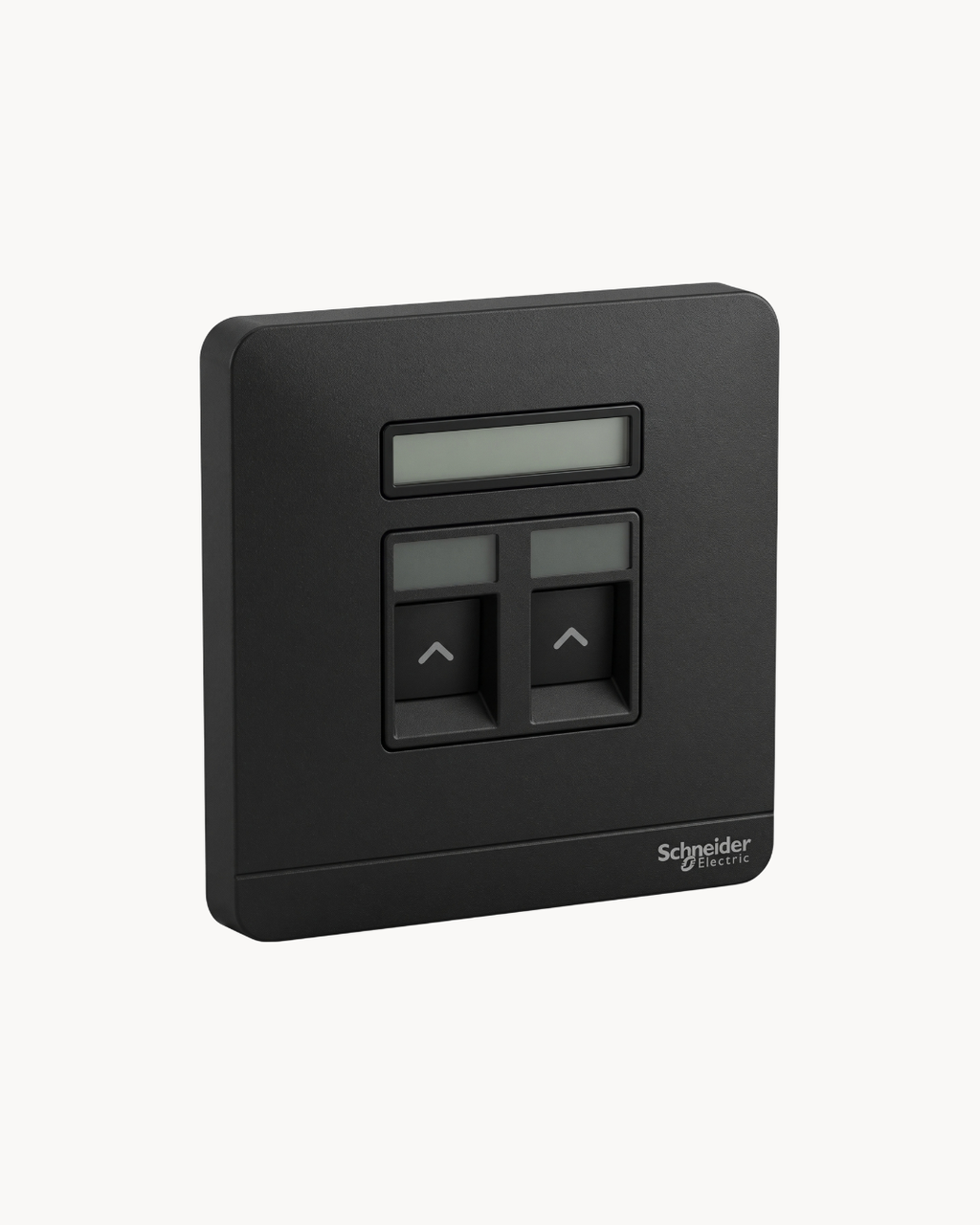Schneider AvatarOn 2 gang shuttered plate, Dark Grey