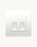 Schneider Vivace 2 gang shuttered plate, white