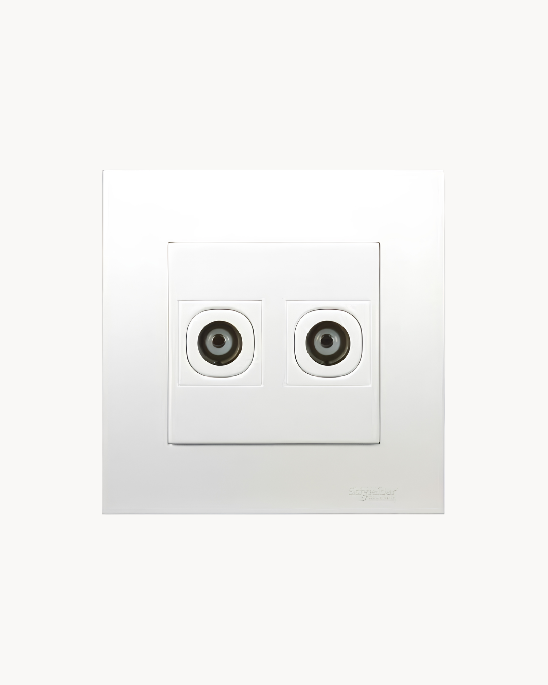 Schneider Vivace 2 gang TV outlet, white