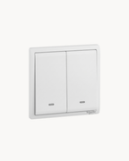 Schneider Pieno 2 gang 1 way switch, White