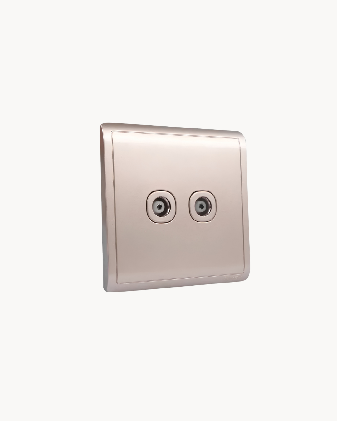 Schneider Pieno 2 gang TV outlet, Wine Gold