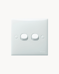 Schneider S-Classic 10AX 2 gang 1 way switch, white