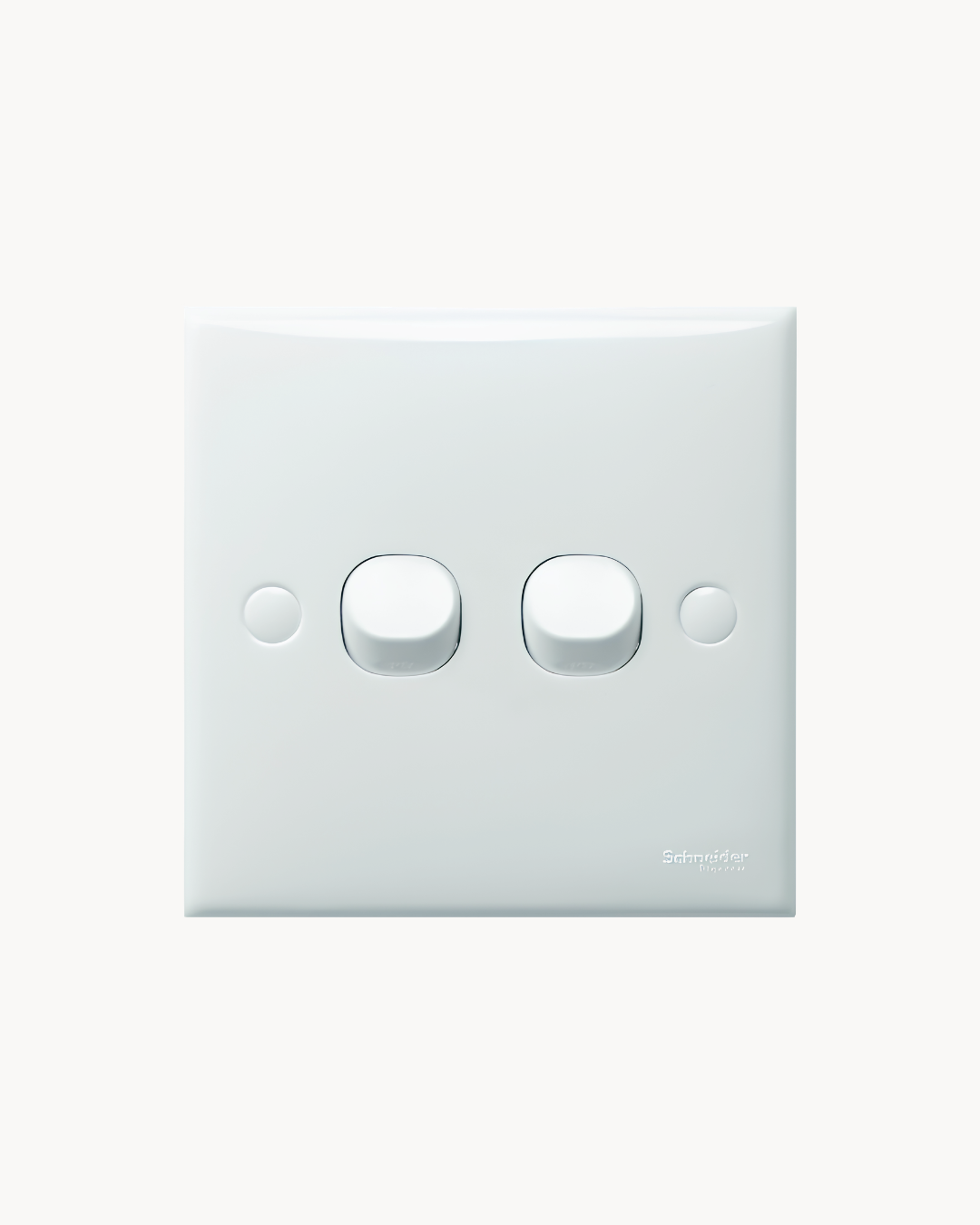 Schneider S-Classic 10AX 2 gang 1 way switch, white