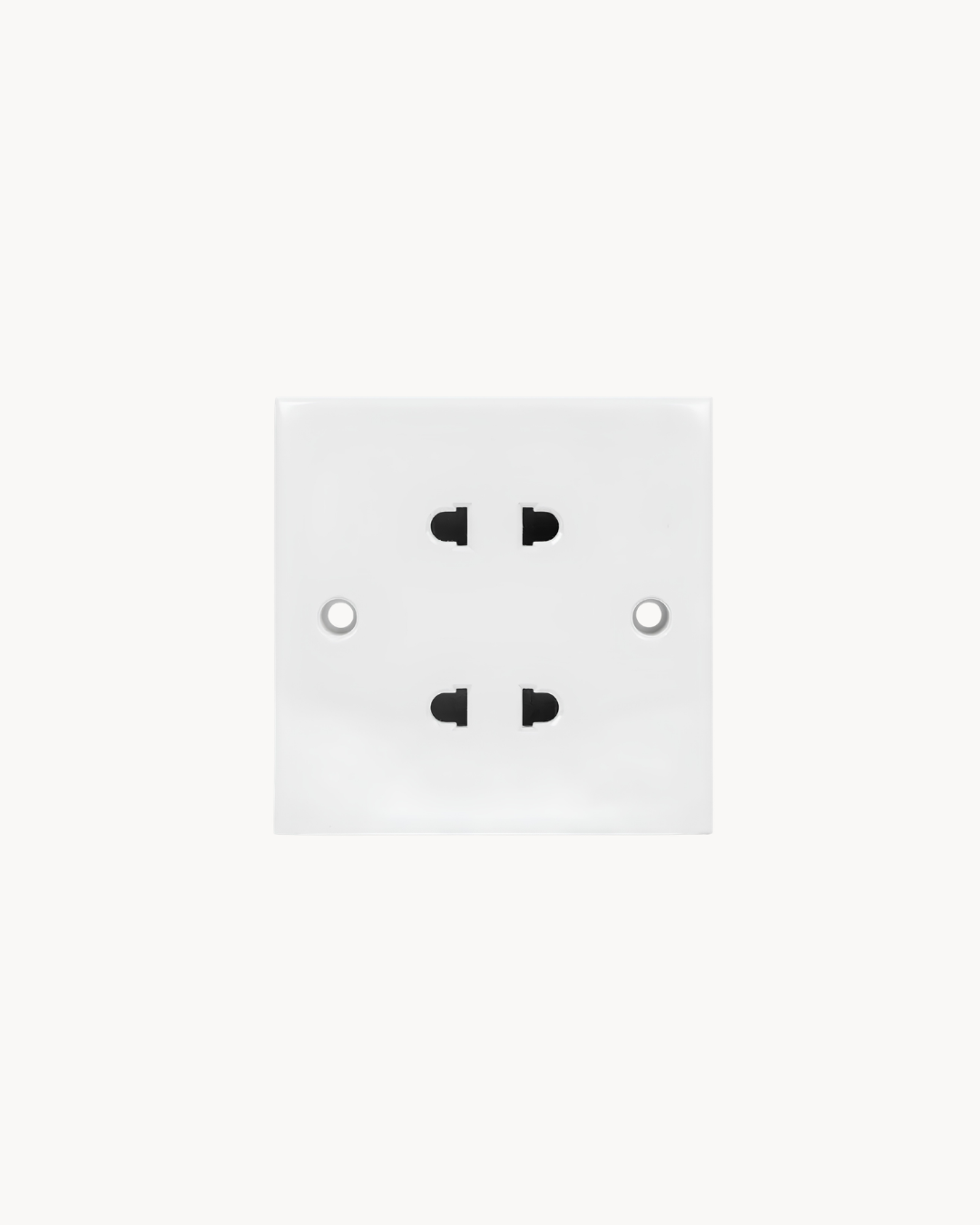 Schneider S-Classic 10 A twin universal socket, white