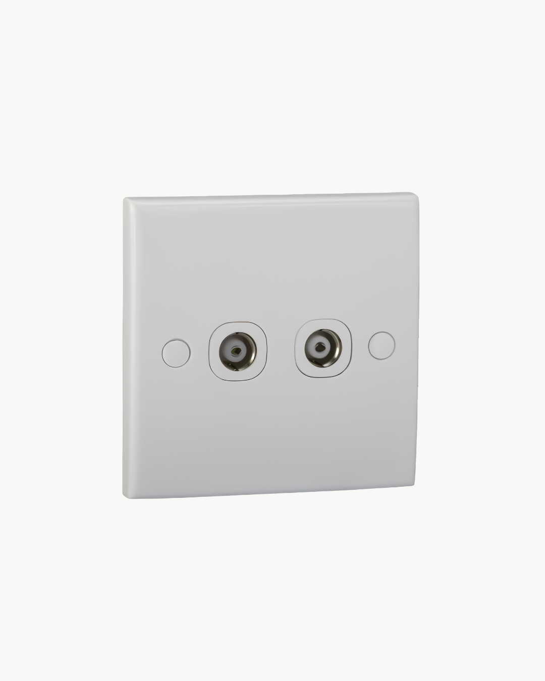 Schneider S-Classic 2 gang TV outlet, white