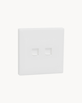 Schneider Vivace E 2 gang shuttered data outlet, white