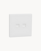 Schneider Vivace E 2 gang shuttered data outlet, white