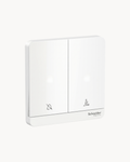 Schneider AvatarOn 2 gang hotel switch, DND and PCU, White