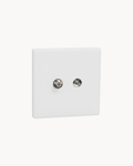 Schneider Vivace E 2 gang TV outlet, white