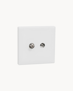 Schneider Vivace E 2 gang TV outlet, white