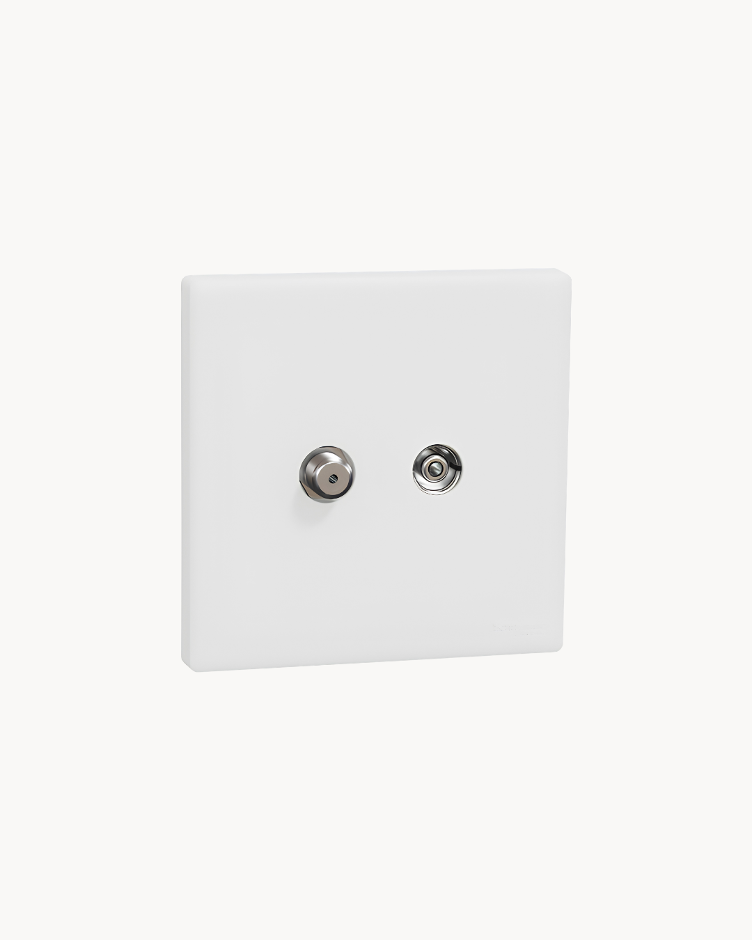 Schneider Vivace E 2 gang TV outlet, white