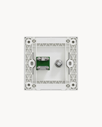 Schneider Vivace E 2 gang TV outlet, white, angled view