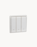 Schneider Pieno 3 gang 1 way switch, White