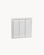 Schneider Pieno 3 gang 1 way switch, White