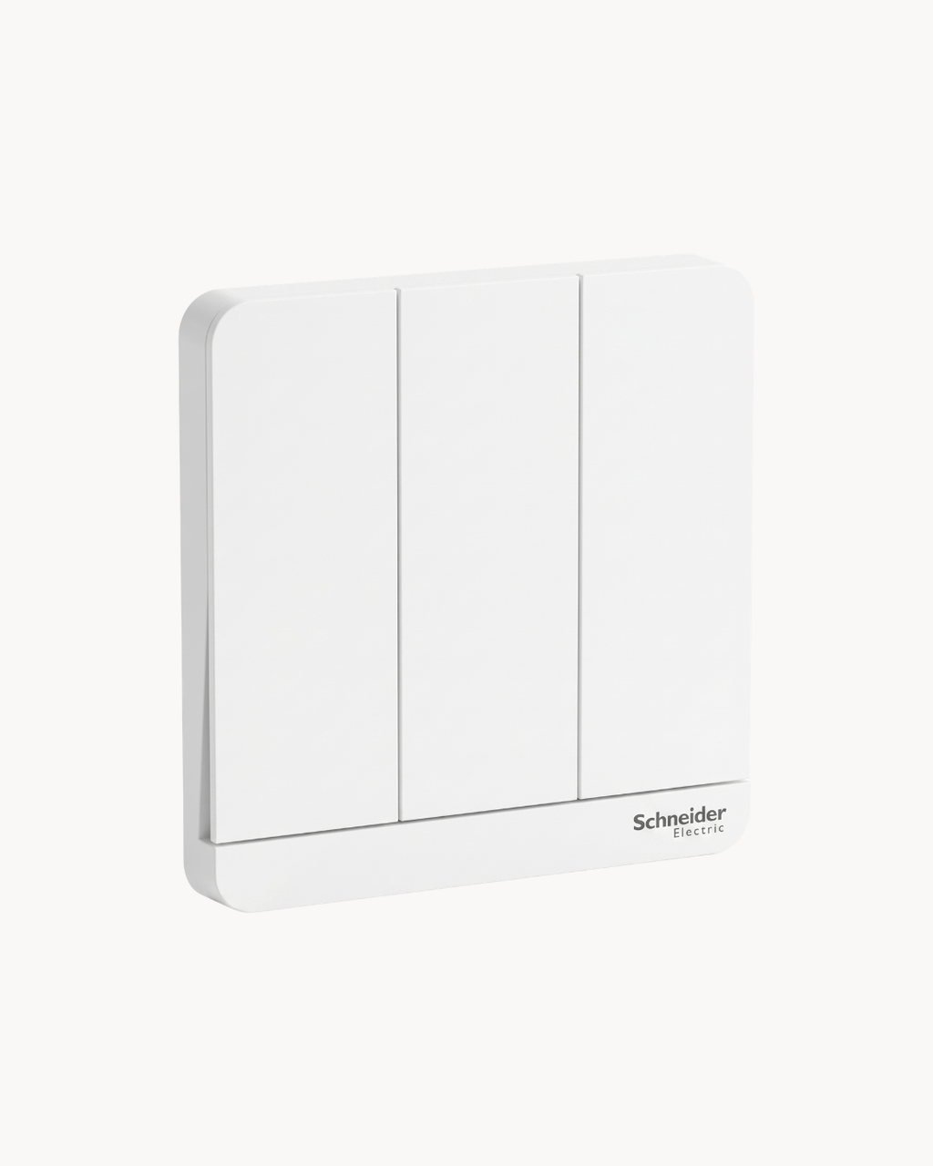 Schneider AvatarOn 16AX 3 gang 1 way switch, White