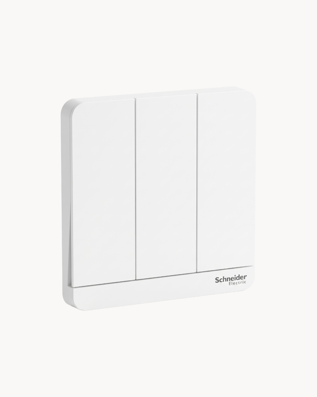 Schneider AvatarOn 16AX 3 gang 1 way switch, White