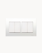 Schneider Vivace 16AX 4 gang 1 way switch, white, angled view