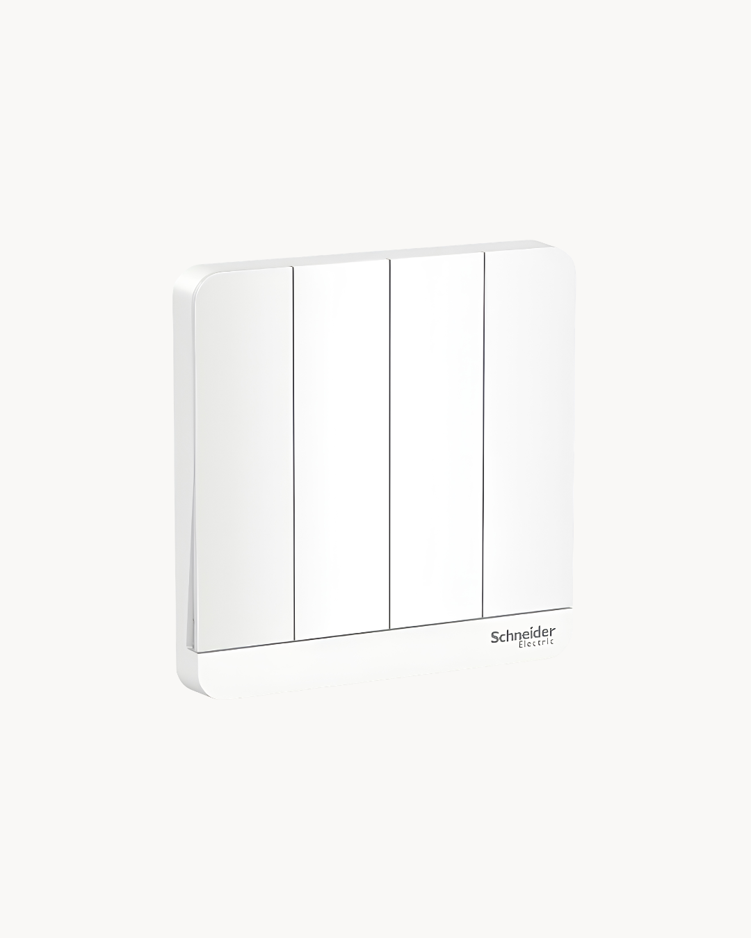 Schneider AvatarOn 16AX 4 gang 1 way switch, White