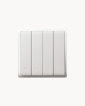 Schneider Pieno 4 gang 1 way switch, White