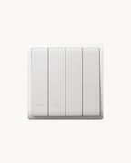 Schneider Pieno 4 gang 1 way switch, White