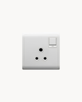 Schneider Pieno 5 A switched socket with neon, White